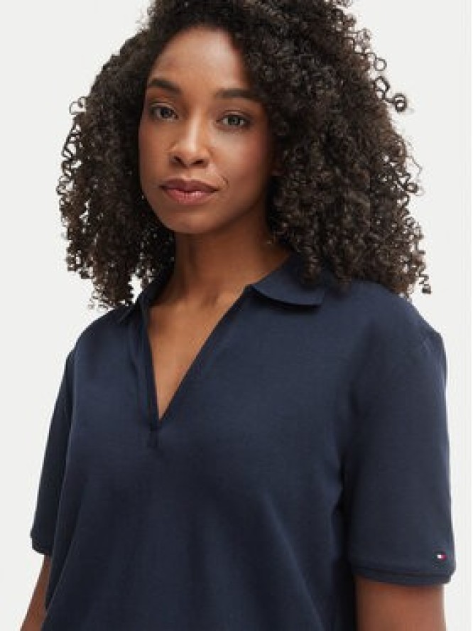 Tommy Hilfiger Polo WW0WW48720 Granatowy Relaxed Fit