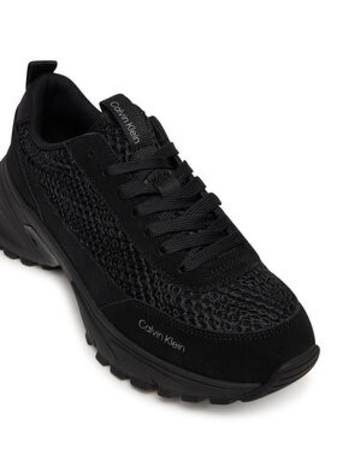 Calvin Klein Sneakersy Hike Runner Lace Up Techmix YW0YW02030 Czarny