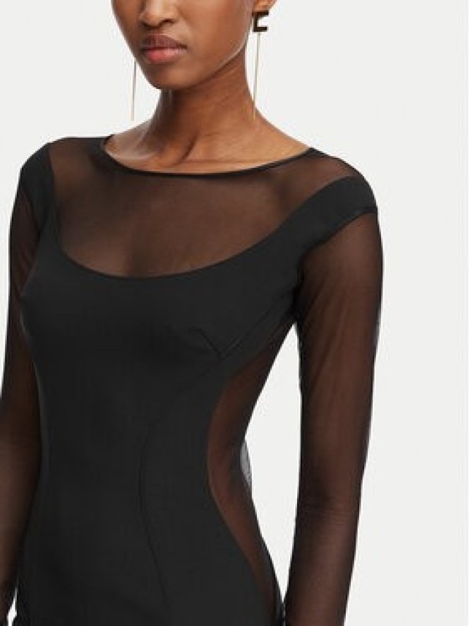 Elisabetta Franchi Sukienka koktajlowa AB-898-62E2-V390 Czarny Slim Fit