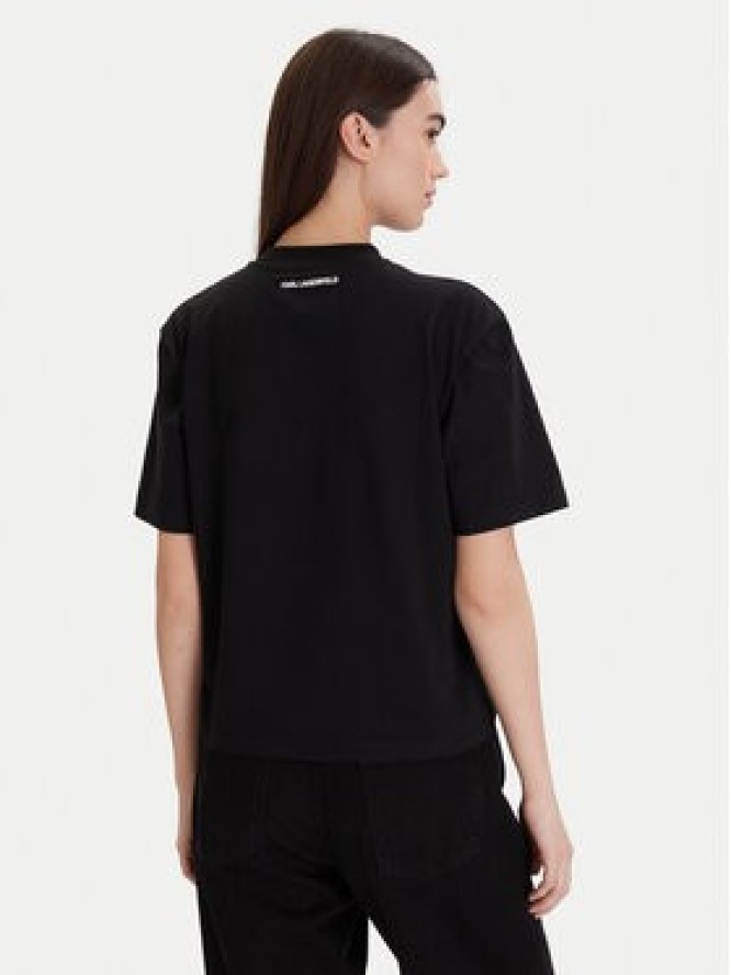 KARL LAGERFELD T-Shirt A1W17013 Czarny Relaxed Fit