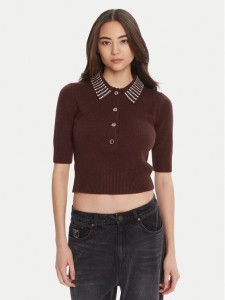 PINKO Sweter Emilia 105745 A2S4 Brązowy Regular Fit