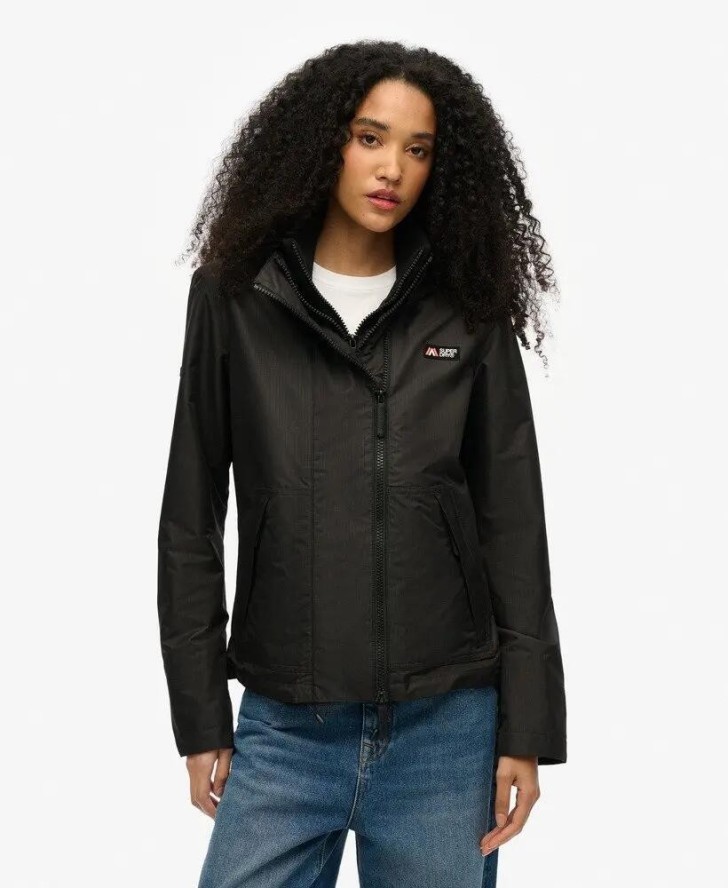 superdry Kurtka przeciwwiatrowa z kapturem - Slim Fit, 100% poliester z
