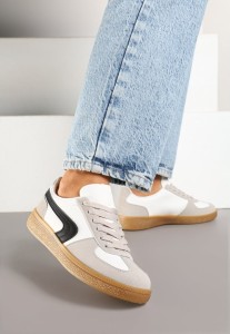 Biało-Czarne Casualowe Sneakersy Typu Kultowe Tenisówki Ablerri