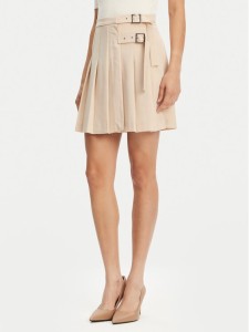 Maryley Spódnica plisowana 25EB711/21ME Beżowy Regular Fit