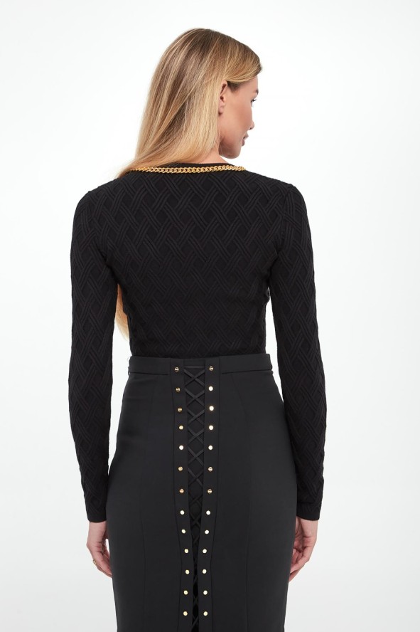 Sweter/kardigan damski zapinany na zamek ELISABETTA FRANCHI