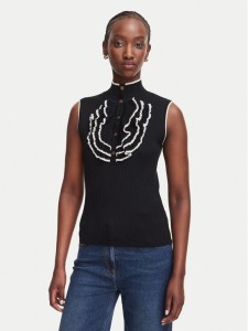 Luisa Spagnoli Bluzka Menelao 100467 Czarny Regular Fit