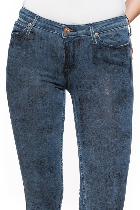 SPODNIE DAMSKIE LEE SKIN TO SKIN BLACK FOIL L528WSSY