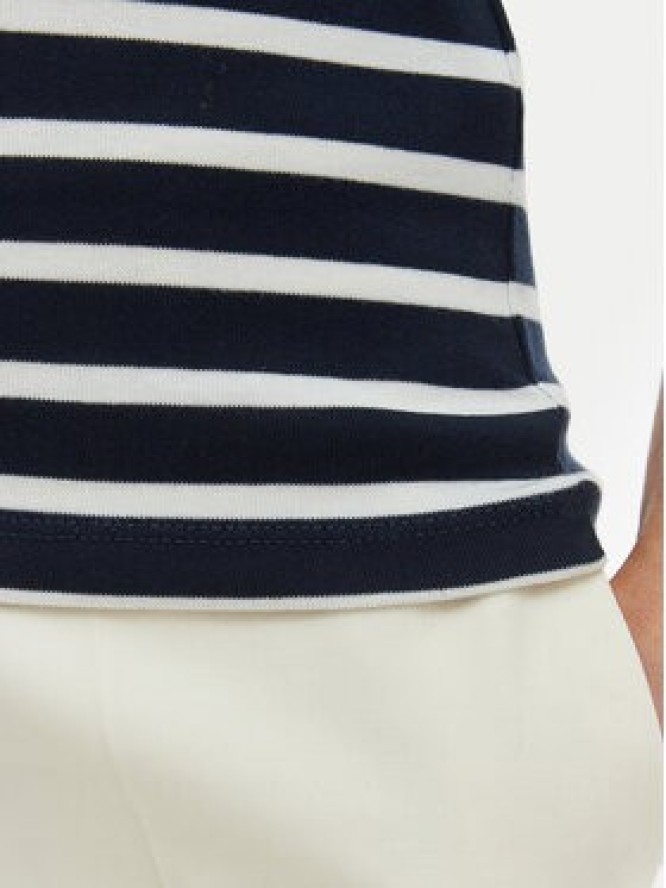 Tommy Hilfiger Top WW0WW47806 Granatowy Slim Fit