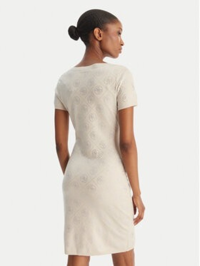 Guess Sukienka dzianinowa W6RK92 Z3JD2 Beżowy Regular Fit