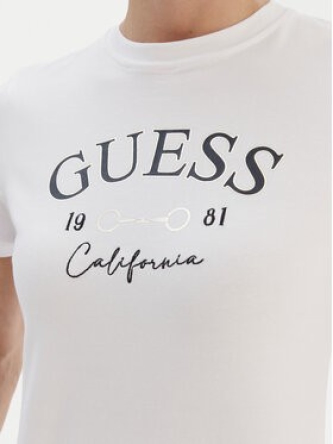 Guess T-Shirt V6RI02 J1314 Biały Regular Fit