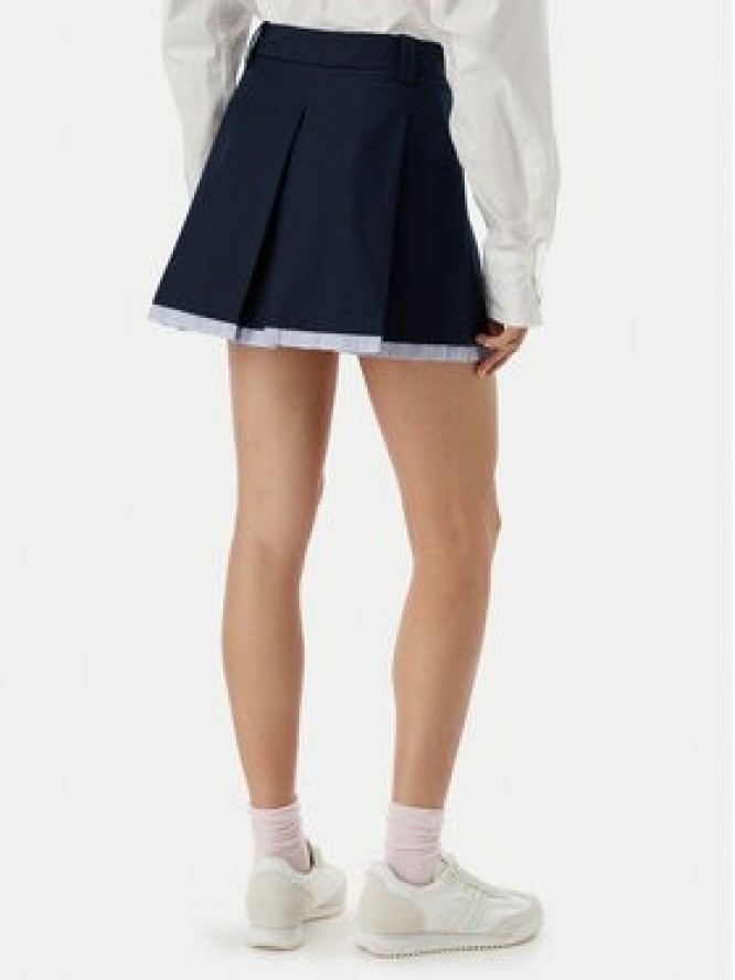Tommy Jeans Spódnica trapezowa Varsity Pleated DW0DW22758 Granatowy Regular Fit