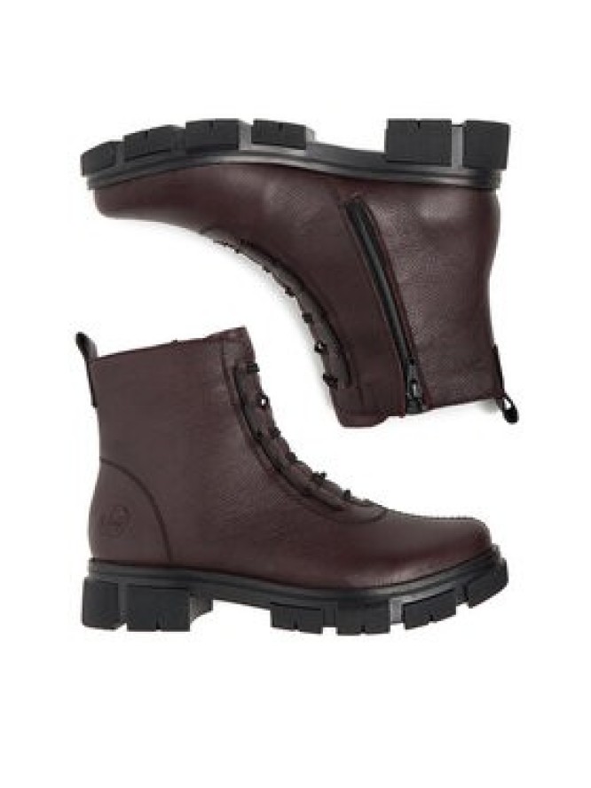 Rieker Trzewiki Y7150-35 Bordowy