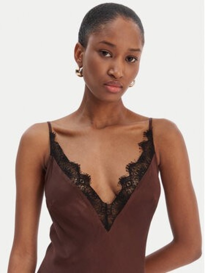 Bardot Sukienka wieczorowa Aderia 60248DB Brązowy Slim Fit