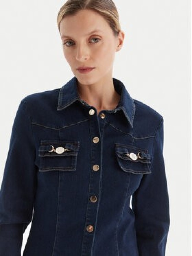 Fracomina Koszula jeansowa FS25WT6004W78201 Granatowy Regular Fit