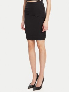 Guess Spódnica mini W5YD64 KAQL2 Czarny Regular Fit