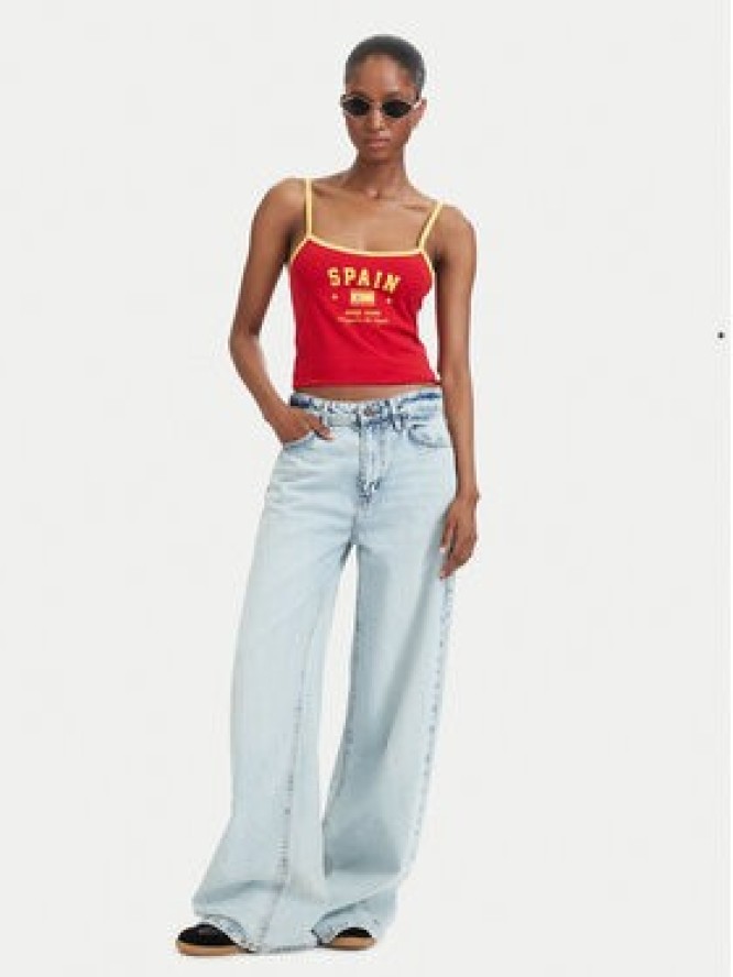 Guess Jeans Top W6YP20 K4202 Czerwony Slim Fit