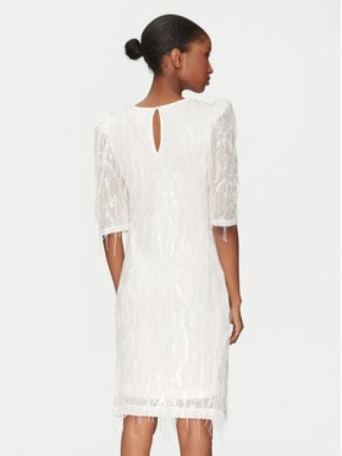 YAS Sukienka koktajlowa Bolina 26036529 Biały Slim Fit