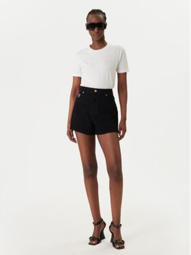 Versace Jeans T-Shirt 80HAHT09 Biały Regular Fit