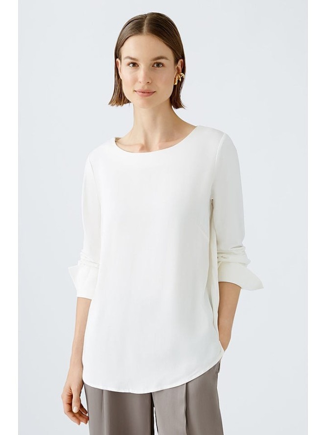 Oui Bluzka w kolorze białym rozmiar: 36