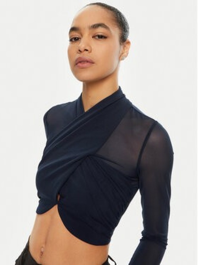 Bardot Bluzka 55001TB2 Granatowy Slim Fit