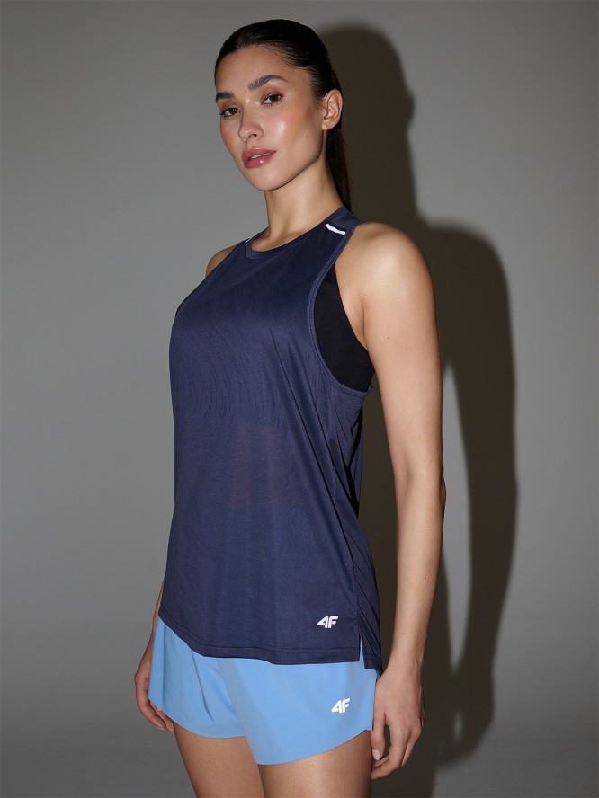 4F Top do biegania regular szybkoschnący damski - szary XL