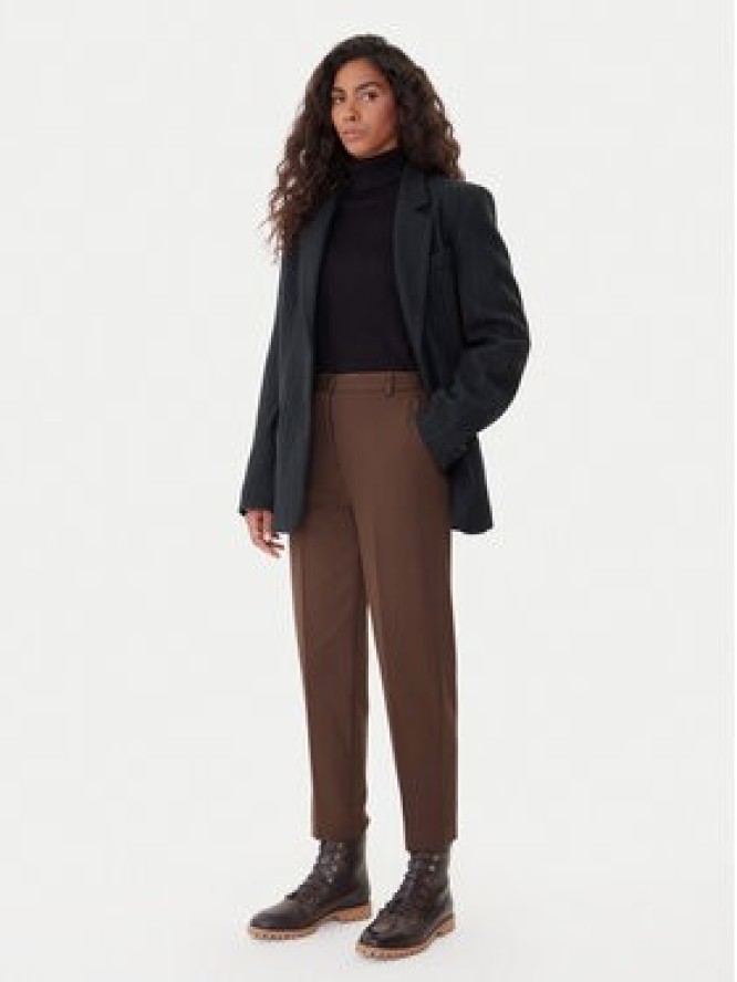 ViCOLO Spodnie materiałowe TF0229 Brązowy Regular Fit