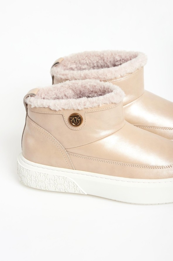 Śniegowce damskie skórzane Yoko 22 PINKO