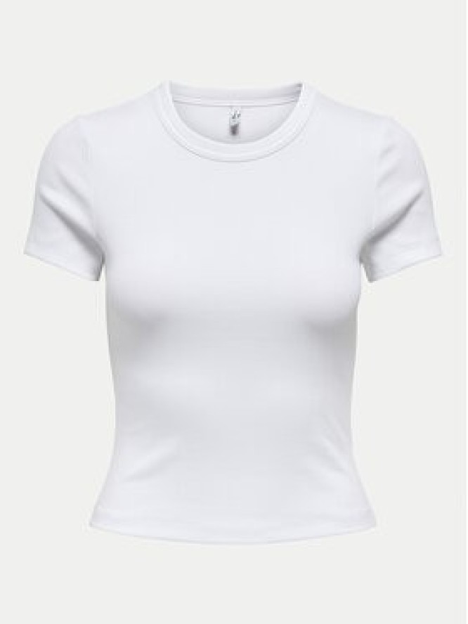 ONLY T-Shirt Val 15339774 Biały Slim Fit