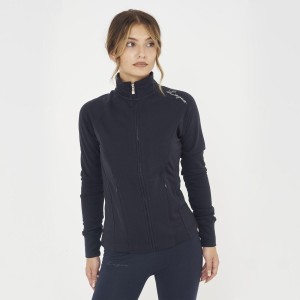 Damska Bluza Treningowa Dafne z Kapturem i Zamkiem Niebieska