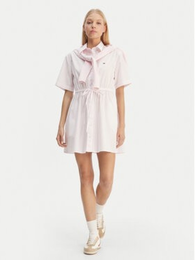 Tommy Jeans Sukienka koszulowa DW0DW20617 Różowy Regular Fit