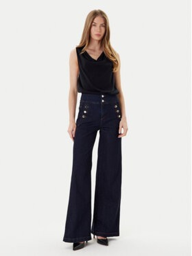 Rinascimento Jeansy CFC0126162003 Granatowy Wide Leg