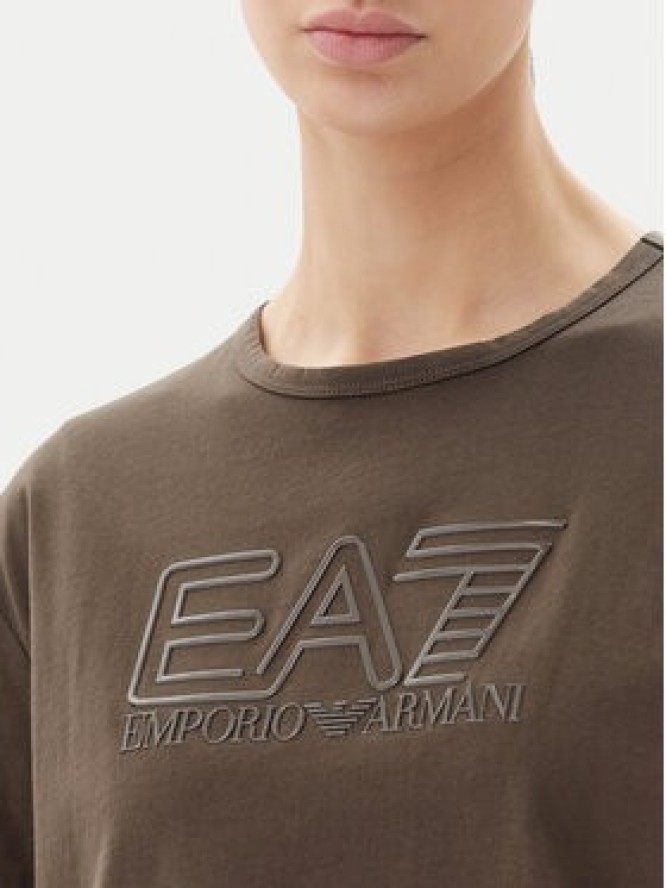 EA7 Emporio Armani T-Shirt 7W000098 AF12503 U6139 Brązowy Loose Fit