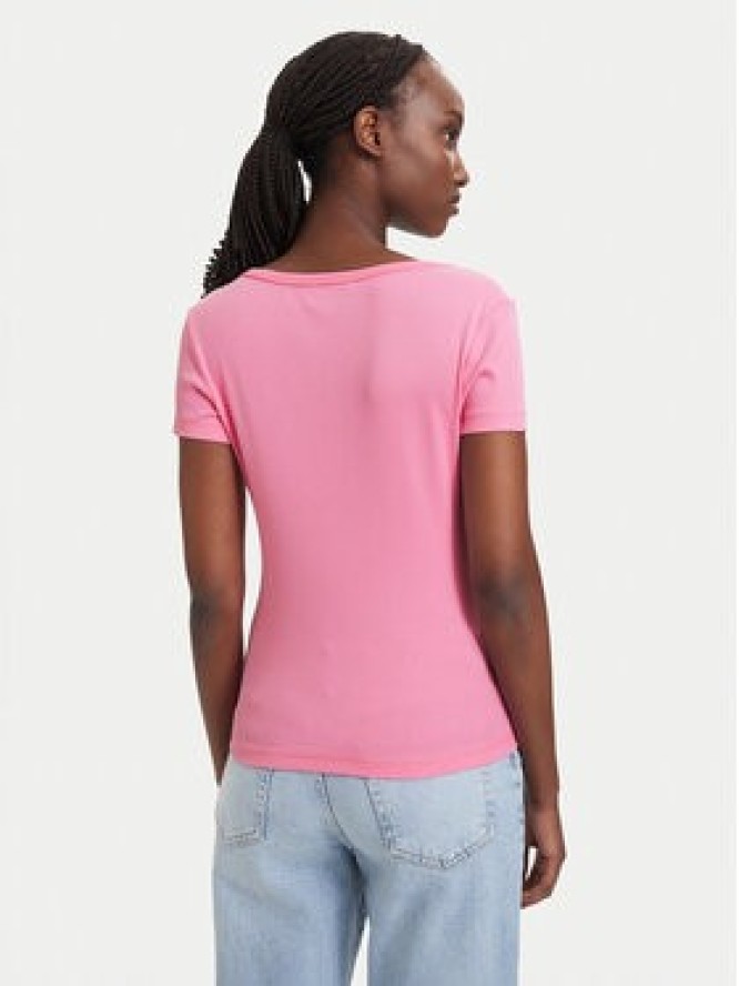 Tommy Jeans T-Shirt Essential DW0DW17385 Różowy jasny Slim Fit