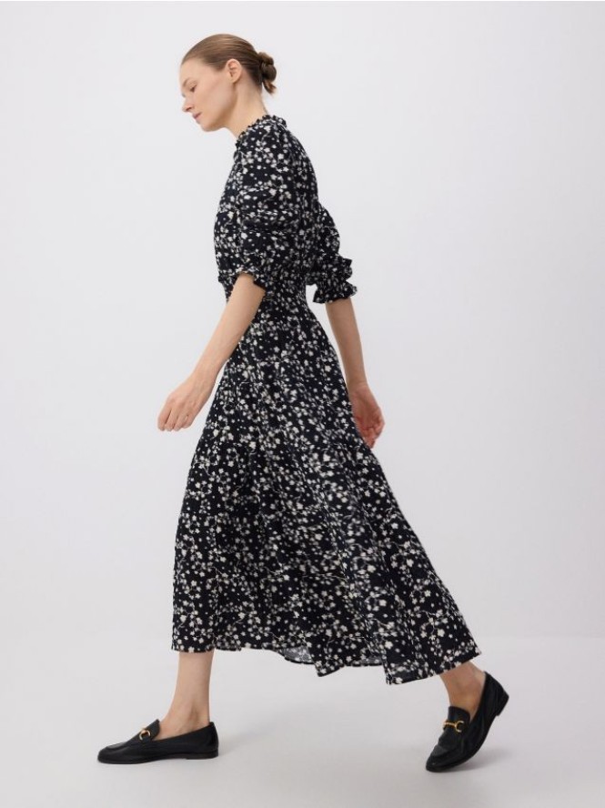 Bawełniana sukienka maxi - wielobarwny