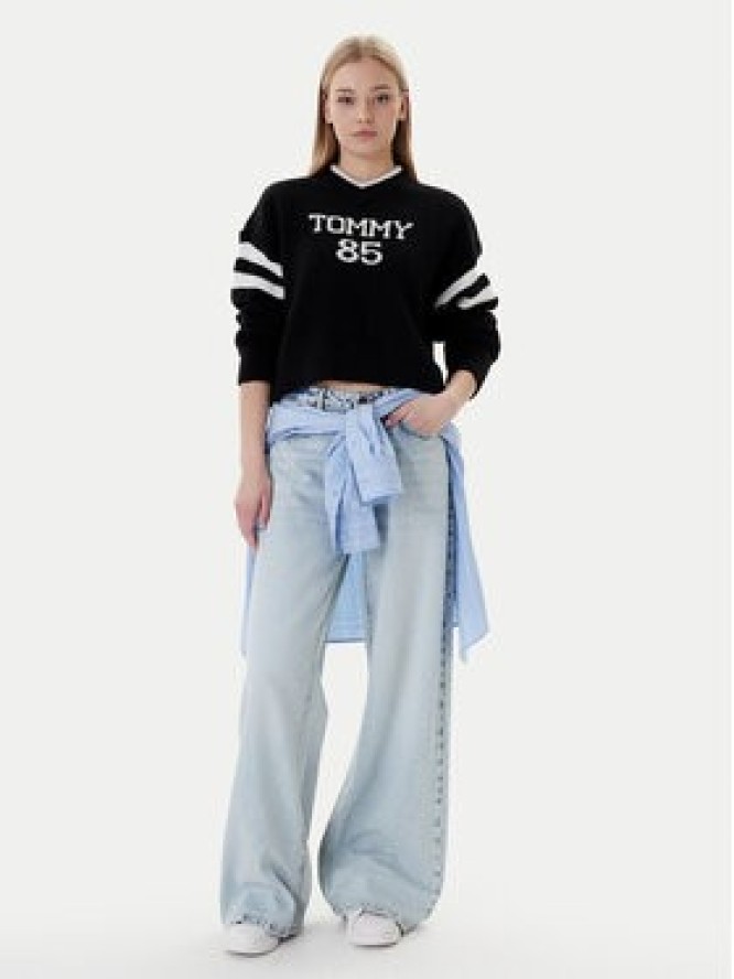 Tommy Jeans Sweter 85 Varsity DW0DW22033 Czarny Regular Fit