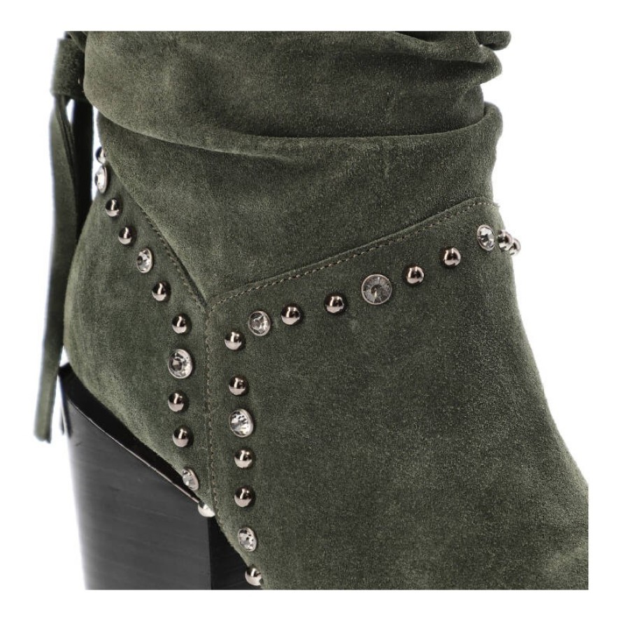 Zielone Botki Alma En Pena Modne Kowbojki Damskie