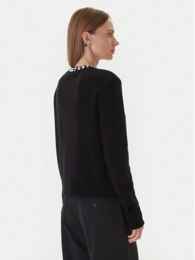 KAOS Sweter RI1KT018 0001 Czarny Regular Fit