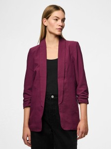 Pieces Blezer "Bosella" w kolorze ciemnofioletowym rozmiar: XS