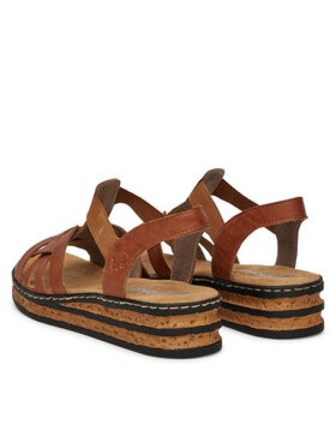 Rieker Sandały 62918-22 Brązowy