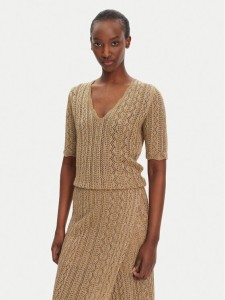 TWINSET Sweter 251TT3194 Beżowy Slim Fit