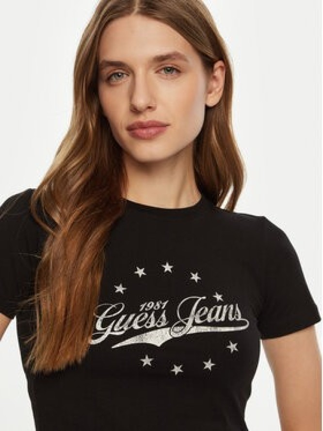 Guess Jeans T-Shirt W5RI59 J1314 Czarny Regular Fit