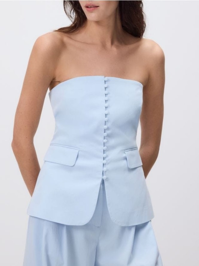 Gorsetowy top - jasnoniebieski