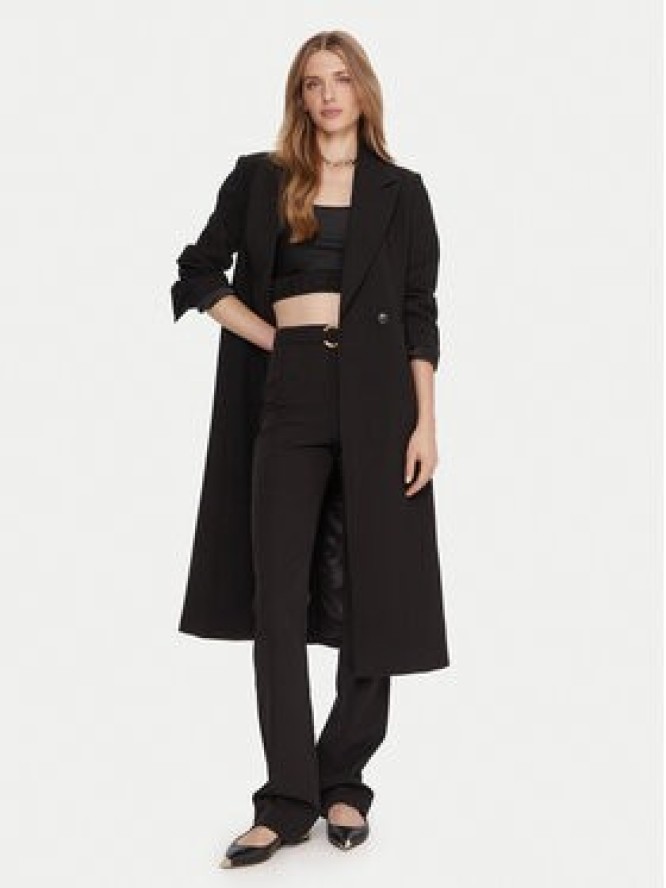 Just Cavalli Spodnie materiałowe 79PAA131 N0626 Czarny Flare Fit