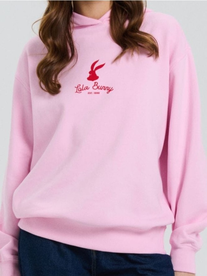 Bluza z nadrukiem Looney Tunes - różowy