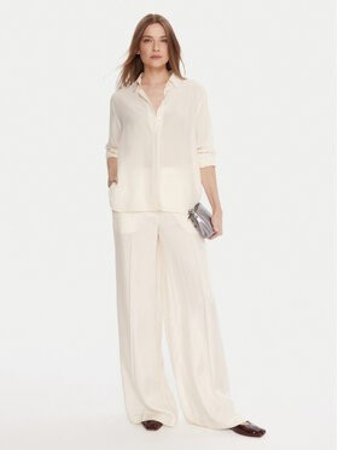 Marella Koszula Rocker 2523116032 Écru Regular Fit