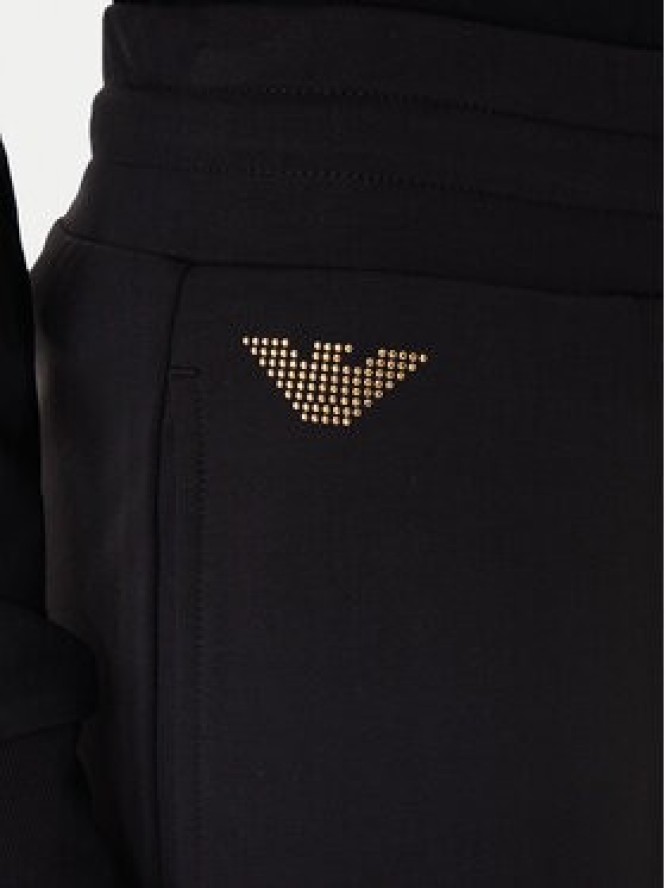 EA7 Emporio Armani Spodnie dresowe 8NTP66 TJ9RZ 1200 Czarny Regular Fit