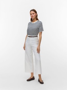 Vero Moda Koszulka w kolorze biało-granatowym rozmiar: L