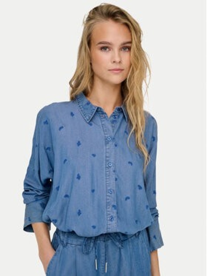 ONLY Koszula New Grace 15337926 Niebieski Loose Fit