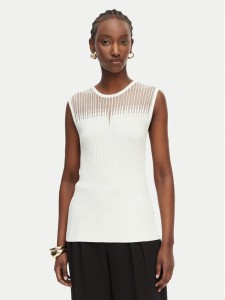 Rinascimento Top CFM0012239003 Biały Slim Fit