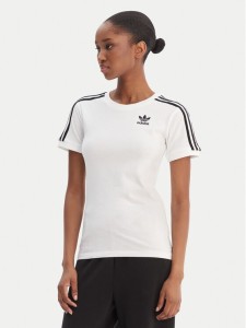 adidas T-Shirt adicolor Classics 3-Stripes GN2913 Biały Regular Fit